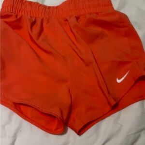 Nike Girls Orange Athletic Shorts